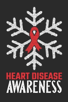 Paperback Heart Disease Awareness: Christmas Snowfall College Ruled Heart Disease Awareness Journal, Diary, Notebook 6 x 9 inches with 100 Pages Book