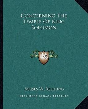 Paperback Concerning The Temple Of King Solomon Book