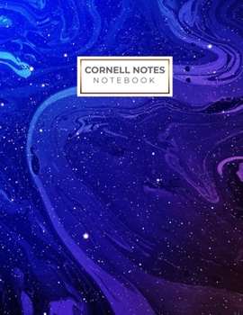 Cornell Notes Notebook: Trendy Space Marble Cover Design Cornell Note Paper Notebook. Nifty Large College Ruled Medium Lined Journal Note Taking System for School and University