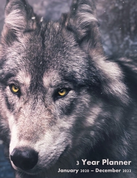 Paperback 3 Year Monthly Planner: January 2020 - December 2022 - Basic Minimalist Grey Wolf Planning Calendar for Men and Women - Includes End of Month Book