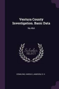 Paperback Ventura County Investigation. Basic Data: No.46A Book