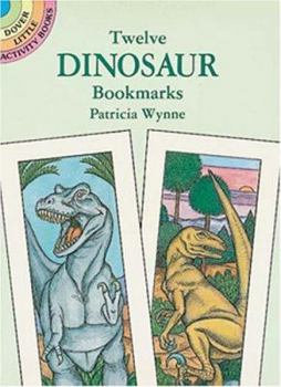 Paperback Twelve Dinosaur Bookmarks Book