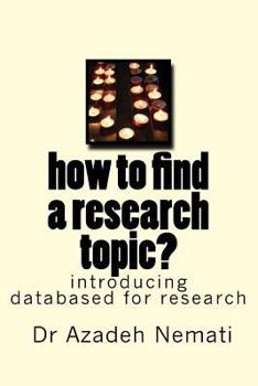 Paperback how to find a research topic?: introduction to databases for finding a topic [Persian] Book