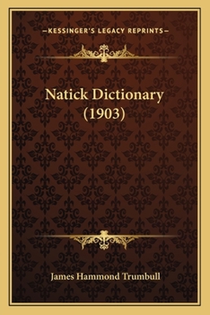 Paperback Natick Dictionary (1903) Book