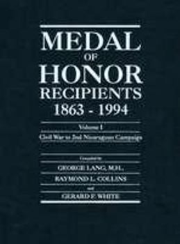 Hardcover Medal of Honor Recipients 1863-1994: 2 Volume Set Book