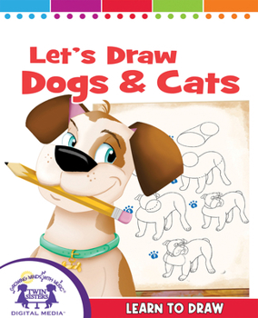 Library Binding Let's Draw Dogs and Cats Book