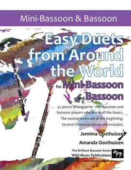 Paperback Easy Duets from Around the World for Mini-Bassoon and Bassoon: 32 exciting pieces arranged for two players who know all the basics. Book