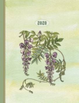 2020 Planner: Wisteria | 12 Months Week to two-page Diary 150 pages 8.5 x 11 with Contacts - Password - Birthday lists (2020 weekly planner organizer diary journal)