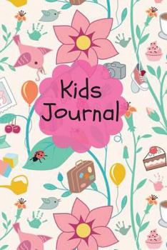 Paperback Kids Journal: Pink Cover Children's Lined Journal with Drawing Boxes Draw, Write, Doddle, Diary, Jotter, Ruled 100 Pages 6 X 9 Small Book