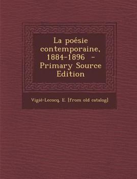 Paperback La Poe Sie Contemporaine, 1884-1896 [French] Book