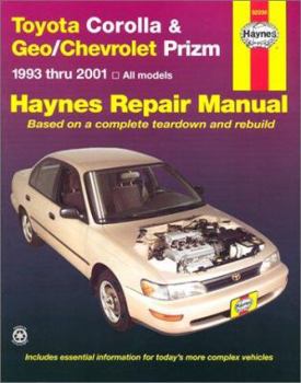 Paperback Haynes Toyota Corolla & Geo Prizm: 1993 Thru 2001 Book