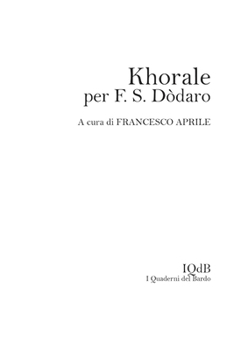 Khorale per F. S. Dòdaro (Universo Salento a cura di Angelo Sconosciuto e Istituto culturale Storia e Territorio)
