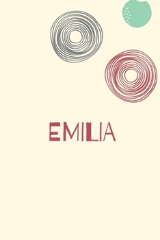 Emilia: Personnalized notebook for girls & Women: Pretty Vintage lined journal for Diary, Composition, school notes, Journaling, Writing, Planning.