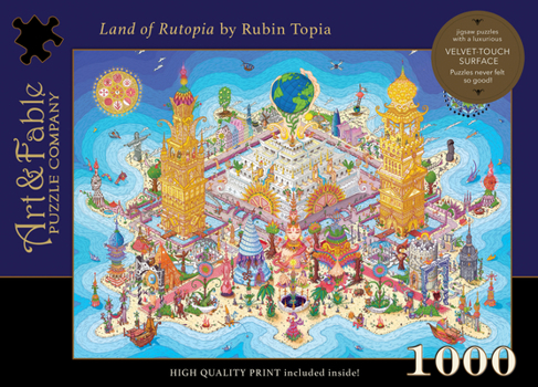 Misc. Supplies Land of Rutopia: 1000 Piece Jigsaw Puzzle [With Print] Book