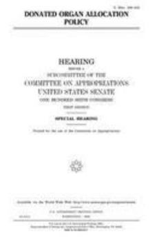 Paperback Donated organ allocation policy Book