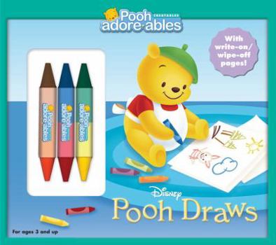 Board book Pooh Draws [With 3 Double-Sided Chunky Crayons] Book