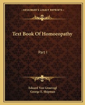 Paperback Text Book Of Homoeopathy: Part I Book