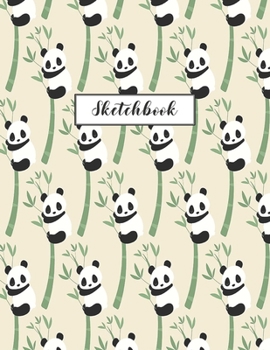 Paperback Sketchbook: Panda Journal for Kids Extra Large 8.5x11 Drawing Pad for Sketching and Doodling Book