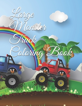Paperback Large Monster Truck Coloring Book