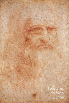 Paperback Leonardo da Vinci Schrift: Zelfportret Artistiek Dagboek voor Aantekeningen Stijlvol Notitieboek Ideaal Voor School, Studie, Recepten of Wachtwoorden [Dutch] Book
