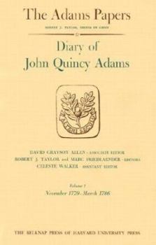 Hardcover Diary of John Quincy Adams, Volumes 1 and 2: November 1779 - December 1788 Book