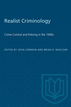 Paperback Realist Criminology: Crime Control and Policing in the 1990s Book
