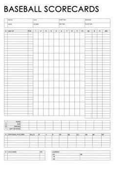 Paperback Baseball Scorecards: For Scoring Baseball Games at Any Level Book