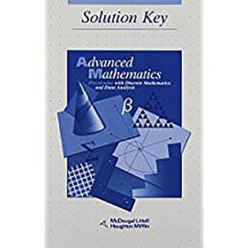 Paperback McDougal Littell Advanced Math: Solution Key Book