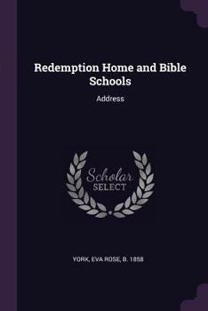 Paperback Redemption Home and Bible Schools: Address Book
