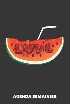 Agenda Semainier: Salutations d'amour estivales A5 manuscrit florale - Carnet hebdomadaire 52 semaines pour les gens à la mode (noir) (French Edition)
