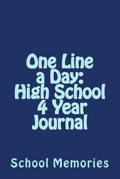 Paperback One Line a Day High School 4 Year Journal Blue Book