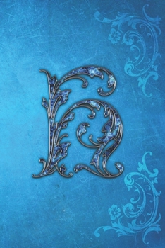H: Jewel-look Elegant Initial Monogram Letter H Blue 6x9 Journal. Pretty Personalized Lined Diary for Writing & Note Taking for Girls and Women