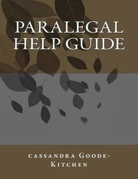 Paperback paralegal help guide: legal Book