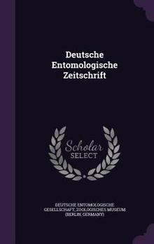 Hardcover Deutsche Entomologische Zeitschrift Book