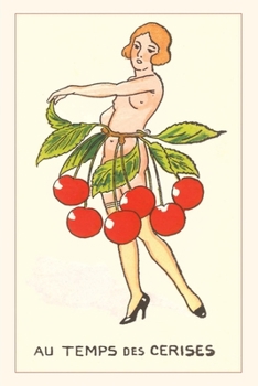 Paperback Vintage Journal Cherry Season, Nude with Belt of Cherries Book