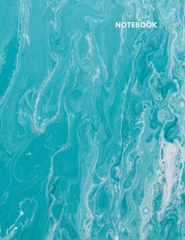 Notebook: Lined Journal Notebook - Teal Blue Ocean Painting - 120 pages - Large (8.5 x 11 inches) - College Ruled