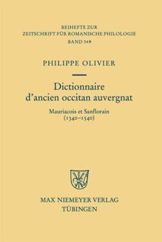 Hardcover Dictionnaire d'Ancien Occitan Auvergnat [French] Book