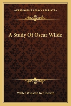 Paperback A Study Of Oscar Wilde Book