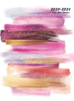 2020-2021 Two Year Planner : Large Monthly Planner with Inspirational Quotes and Hardcover (Watercolor Strokes)