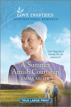 Paperback A Summer Amish Courtship [Large Print] Book