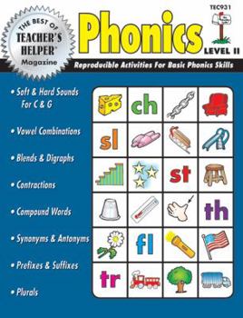 Paperback Phonics:Reproducible Activities for Basic Phonic Skills By Teacher's Helper Magazine Book