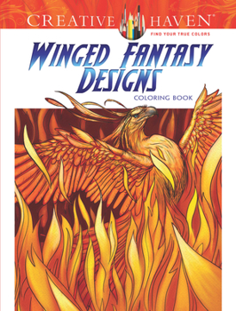 Paperback Creative Haven Winged Fantasy Designs Coloring Book