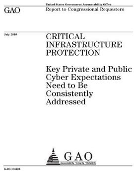 Paperback Critical infrastructure protection: key private and public cyber expectations need to be consistently addressed: report to congressional requesters. Book
