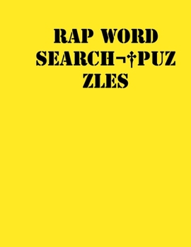 Rap Word Search puzzles: large print puzzle book .8,5x11, matte cover, yellow,55 Music Activity Puzzle Book with solution