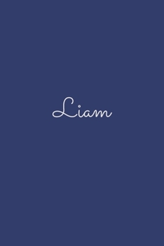 Liam: notebook with the name on the cover, elegant, discreet, official notebook for notes, dot grid notebook,
