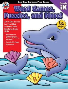 Paperback Word Games, Puzzles, and More!: Preschool Book