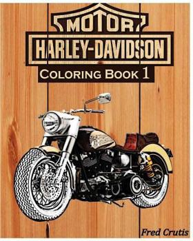Paperback Motor: Harley-Davidson Coloring Book 1: design coloring book
