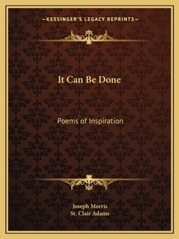 Paperback It Can Be Done: Poems of Inspiration Book