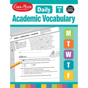 Paperback Daily Academic Vocabulary Gr 5 Te Book
