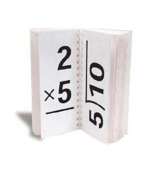 Spiral-bound Flip-Flash(tm) Math, Multiplication and Division Facts Vertical Book